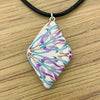 Polymer Clay Necklace - Pastel Swirls Diamond