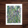 Field of Lavender Watercolor Art Print 11x14