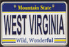 WV License Plate Magnet