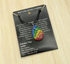 Polymer Clay Necklace - Rainbow Teardrop