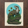 River Otter Screenprint - 11 x 14