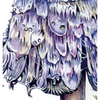 Purple Shaggy Mane Mushroom - Watercolor Art Print