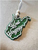 Green and White WV Ornament
